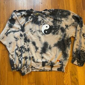 Aviator Nation Hand Dyed Yin Yang Crew in Tie Dye Dusty Size X Small